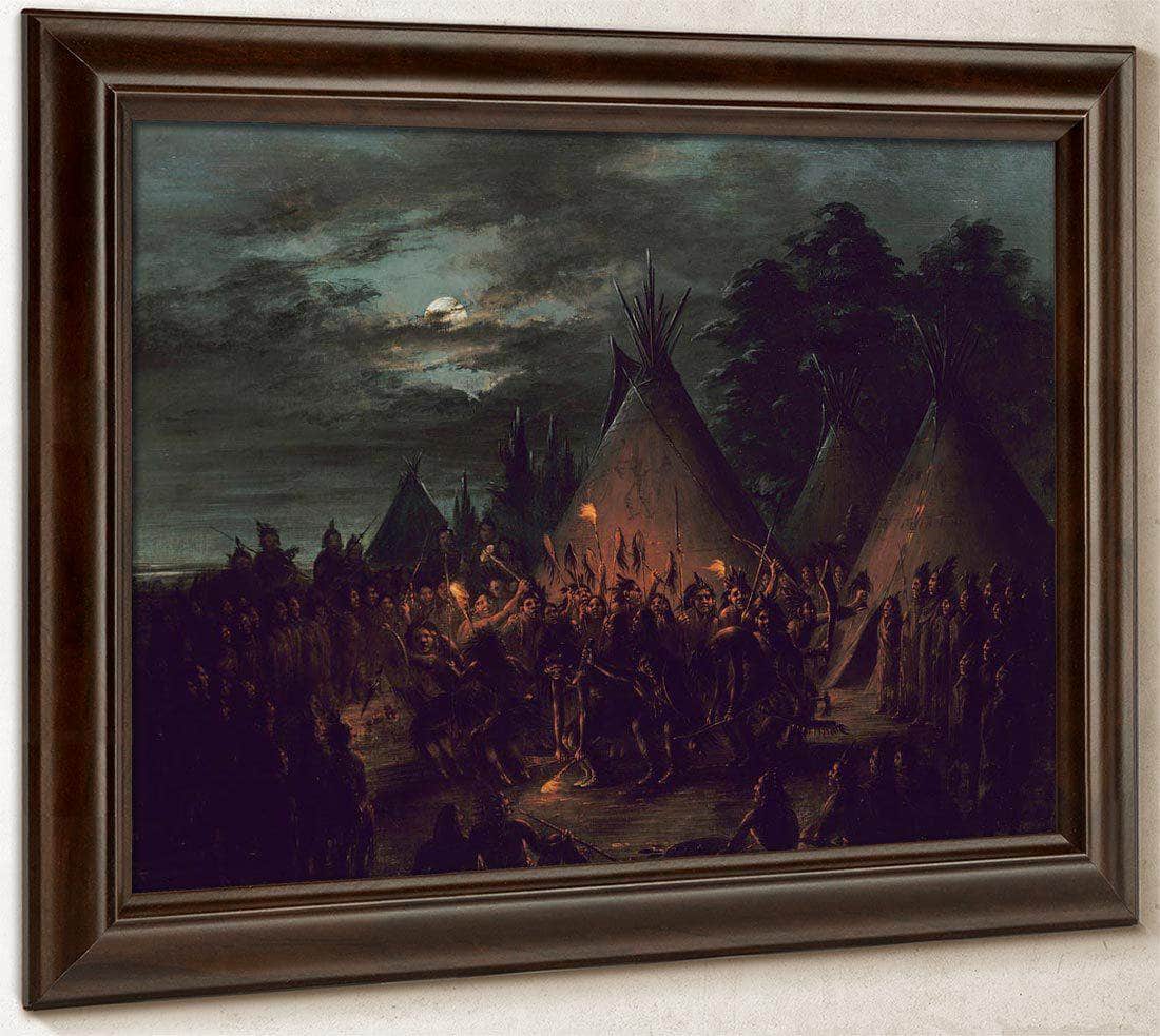 Scalp Dance, Sioux By George Catlin Fine Art Print