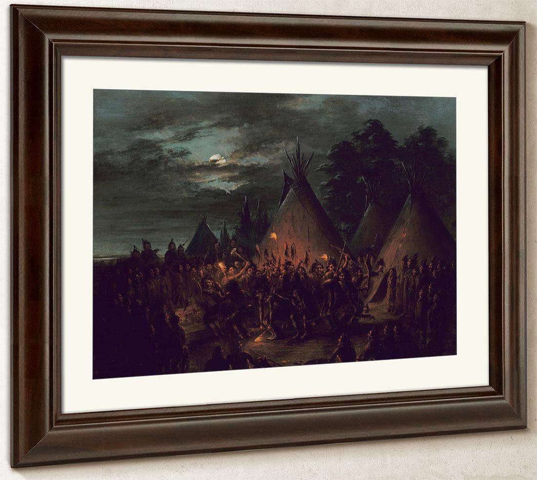 Scalp Dance, Sioux By George Catlin Fine Art Print