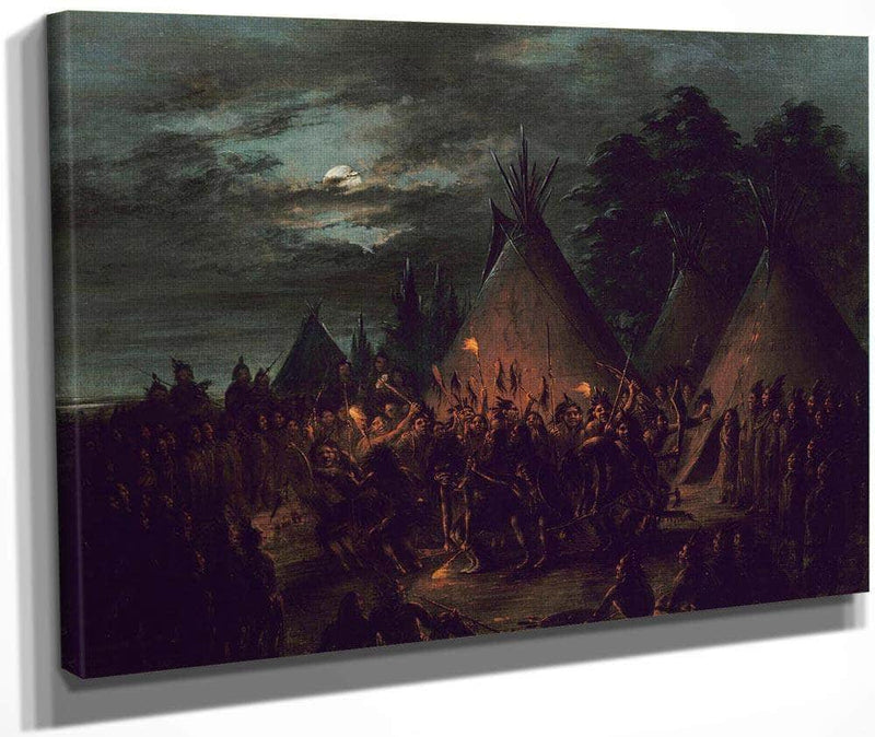 Scalp Dance, Sioux By George Catlin Fine Art Print