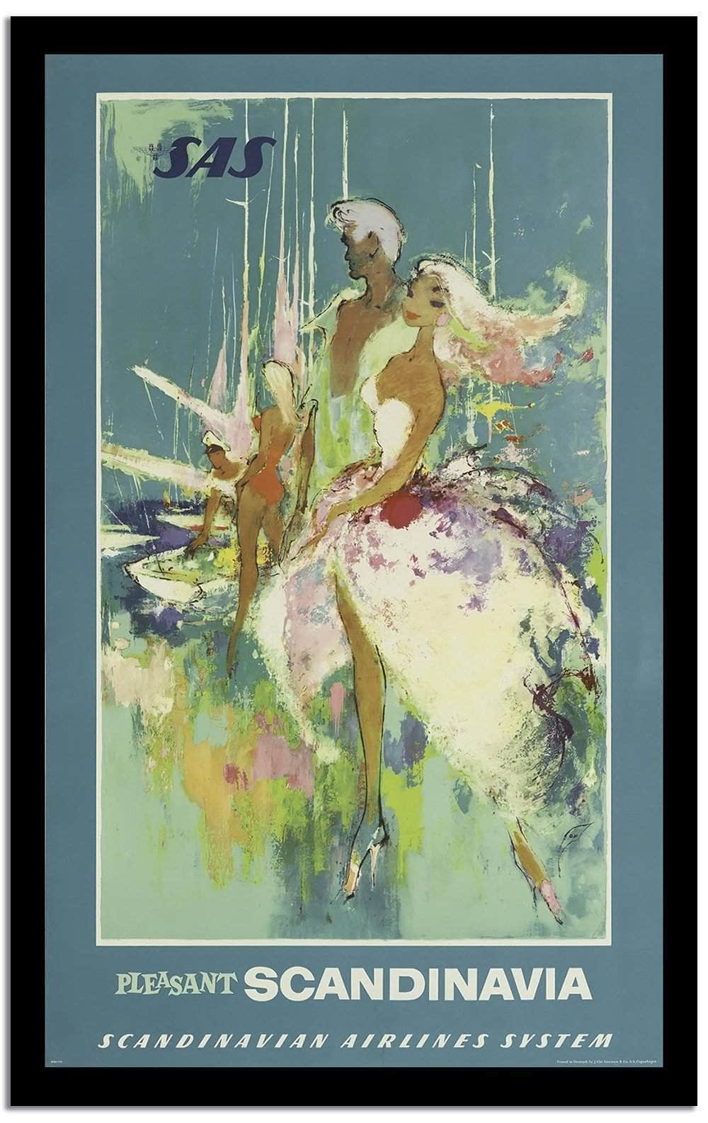 Scandinavia  Vintage Poster Fine Art Print