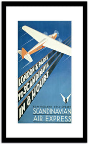 Scandinavian Air Express  Vintage Poster Fine Art Print