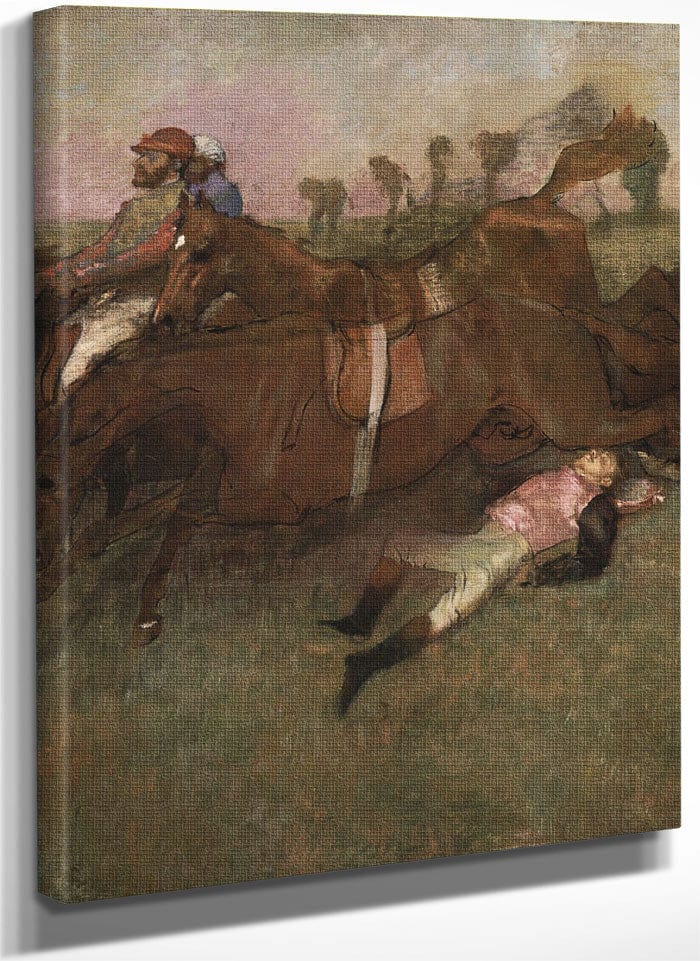 Scene From The Steeplechase The Fallen Jockey By Edgar Degas Fine Art Print