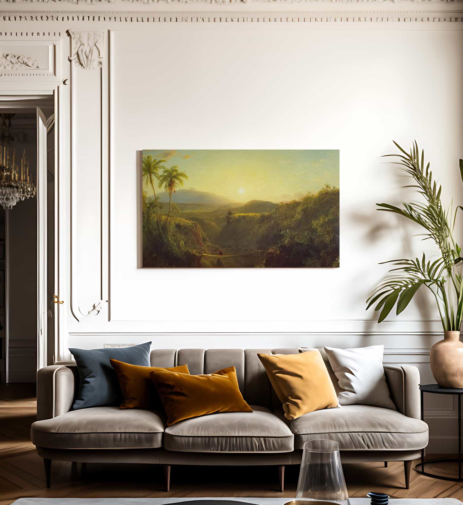 Scene In The Andes By Fredric Edwin Church Fine Art Print