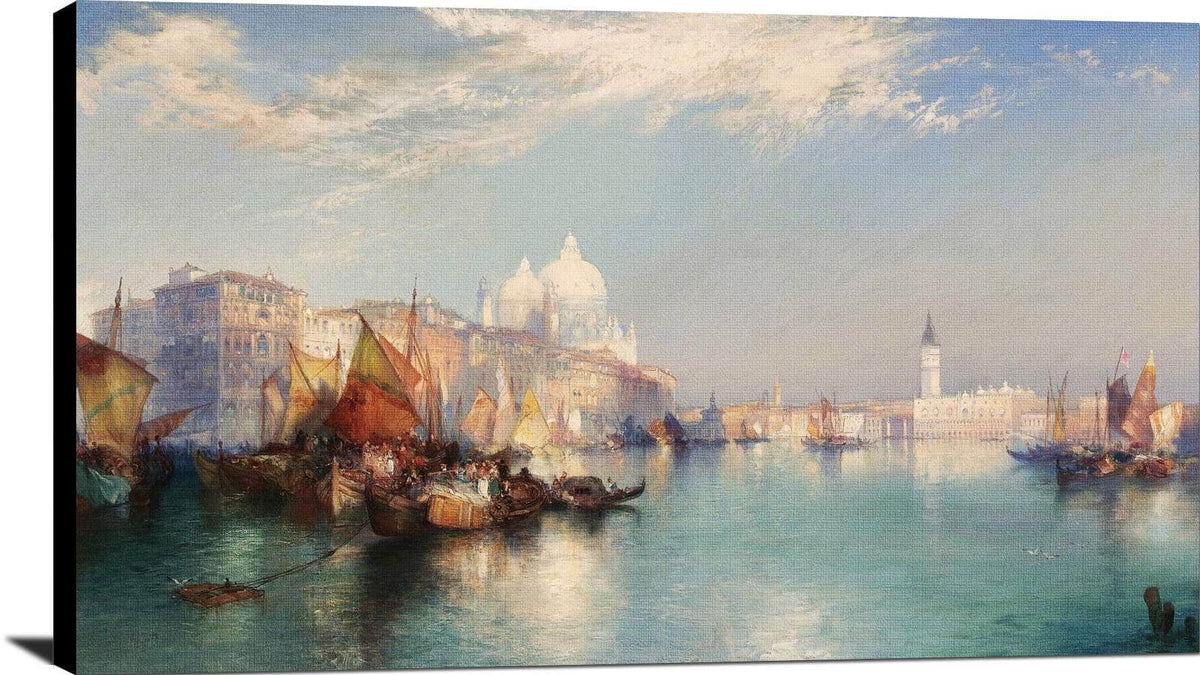 Scene Of Venice Painting Thomas Moran Canvas Art Fine Art Print