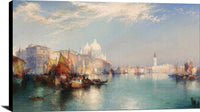 Scene Of Venice Painting Thomas Moran Canvas Art Fine Art Print