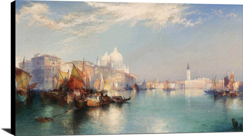 Scene Of Venice Painting Thomas Moran Canvas Art Fine Art Print