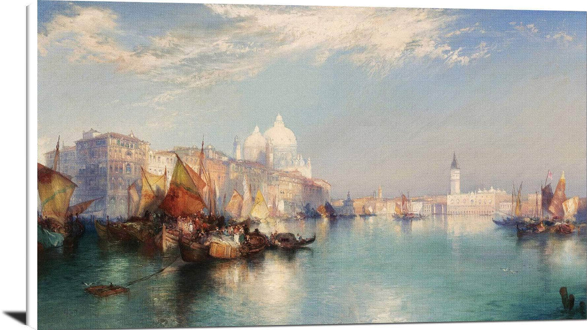 Scene Of Venice Painting Thomas Moran Canvas Art Fine Art Print