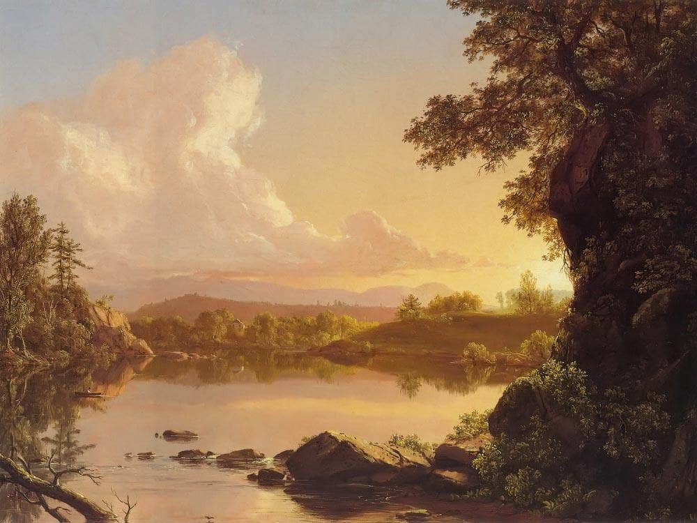 Scene On The Catskill Creek New York By Fredric Edwin Church Fine Art Print