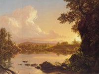 Scene On The Catskill Creek New York By Fredric Edwin Church Fine Art Print