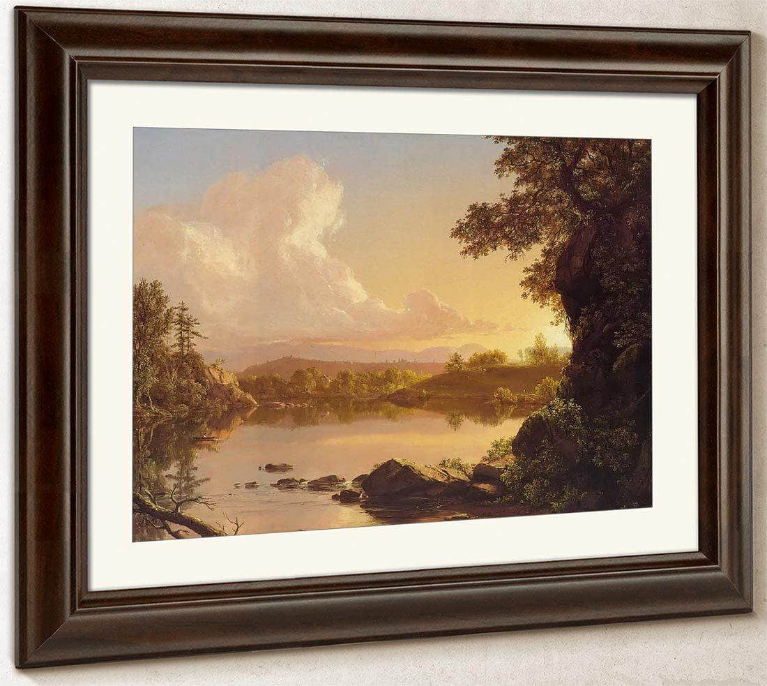 Scene On The Catskill Creek New York By Fredric Edwin Church Fine Art Print