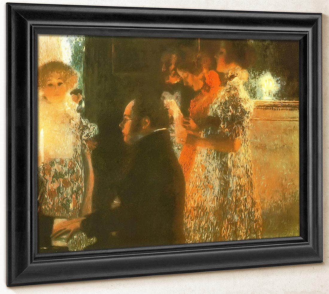 Schubert At Piano By Gustav Klimt Fine Art Print