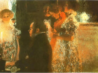Schubert At Piano By Gustav Klimt Fine Art Print