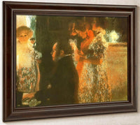 Schubert At Piano By Gustav Klimt Fine Art Print