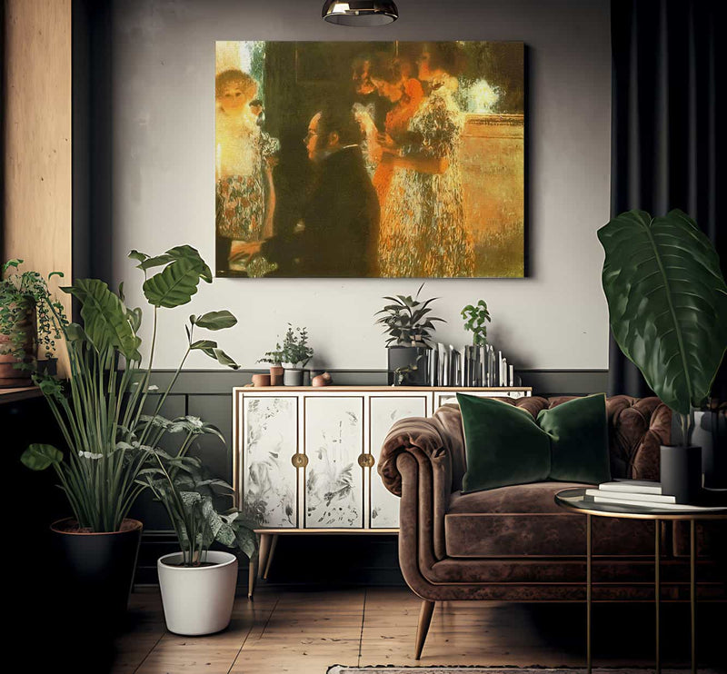 Schubert At Piano By Gustav Klimt Fine Art Print