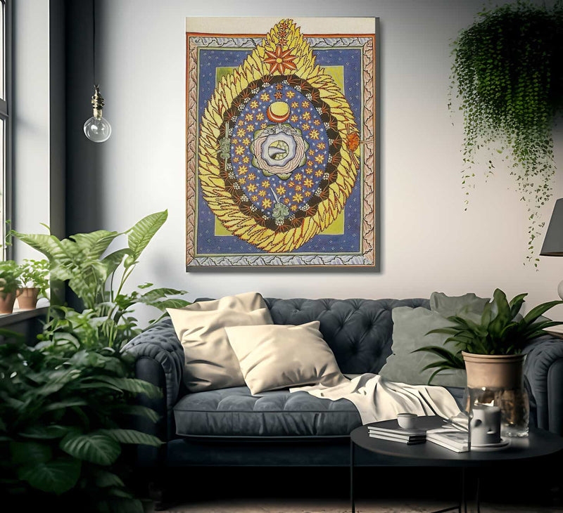 Scivias I.3 God Cosmos And Humanity 1165 By Hildegard Von Bingen Fine Art Print