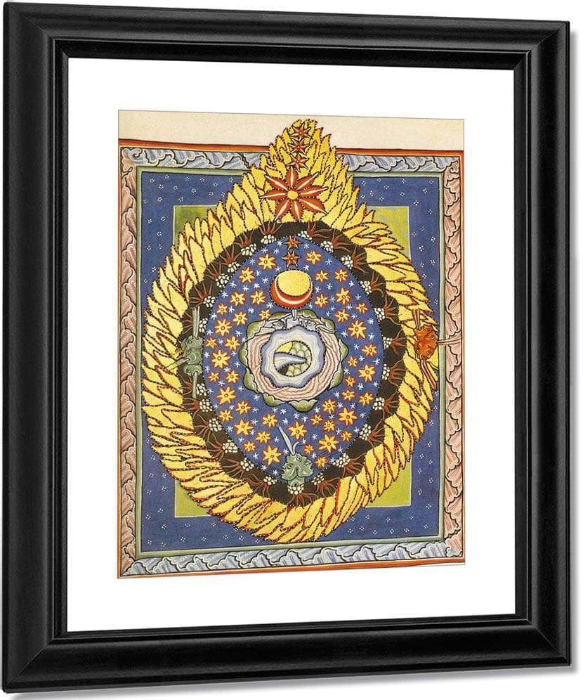 Scivias I.3 God Cosmos And Humanity 1165 By Hildegard Von Bingen Fine Art Print