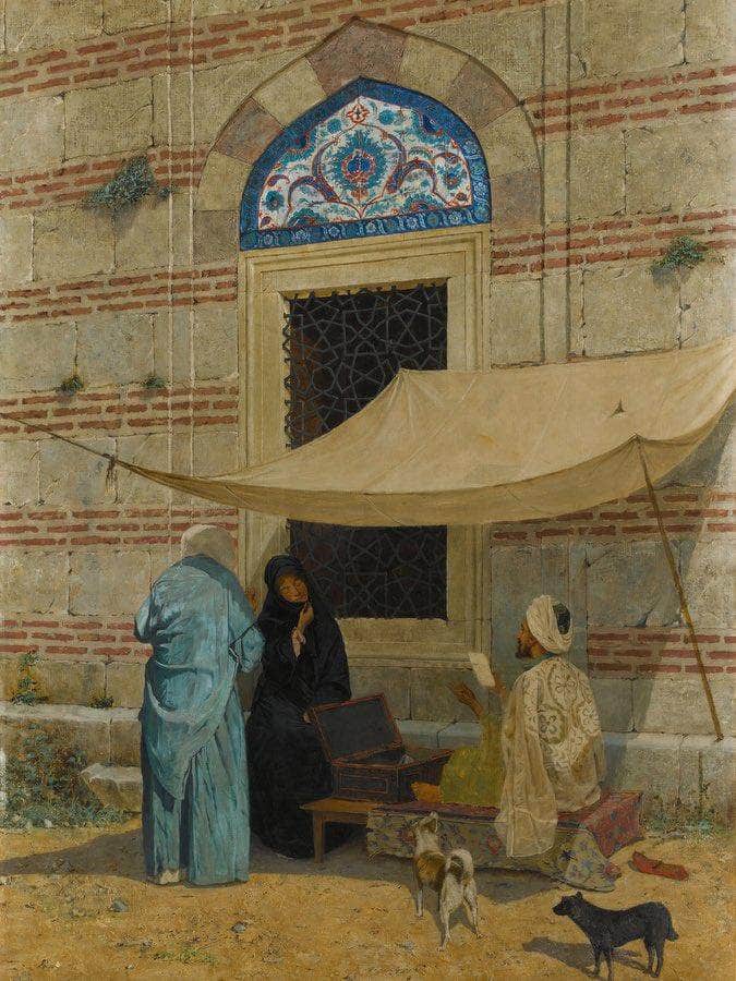 Scribe Arzuhalci 1910 By Osman Hamdi Bey Fine Art Print
