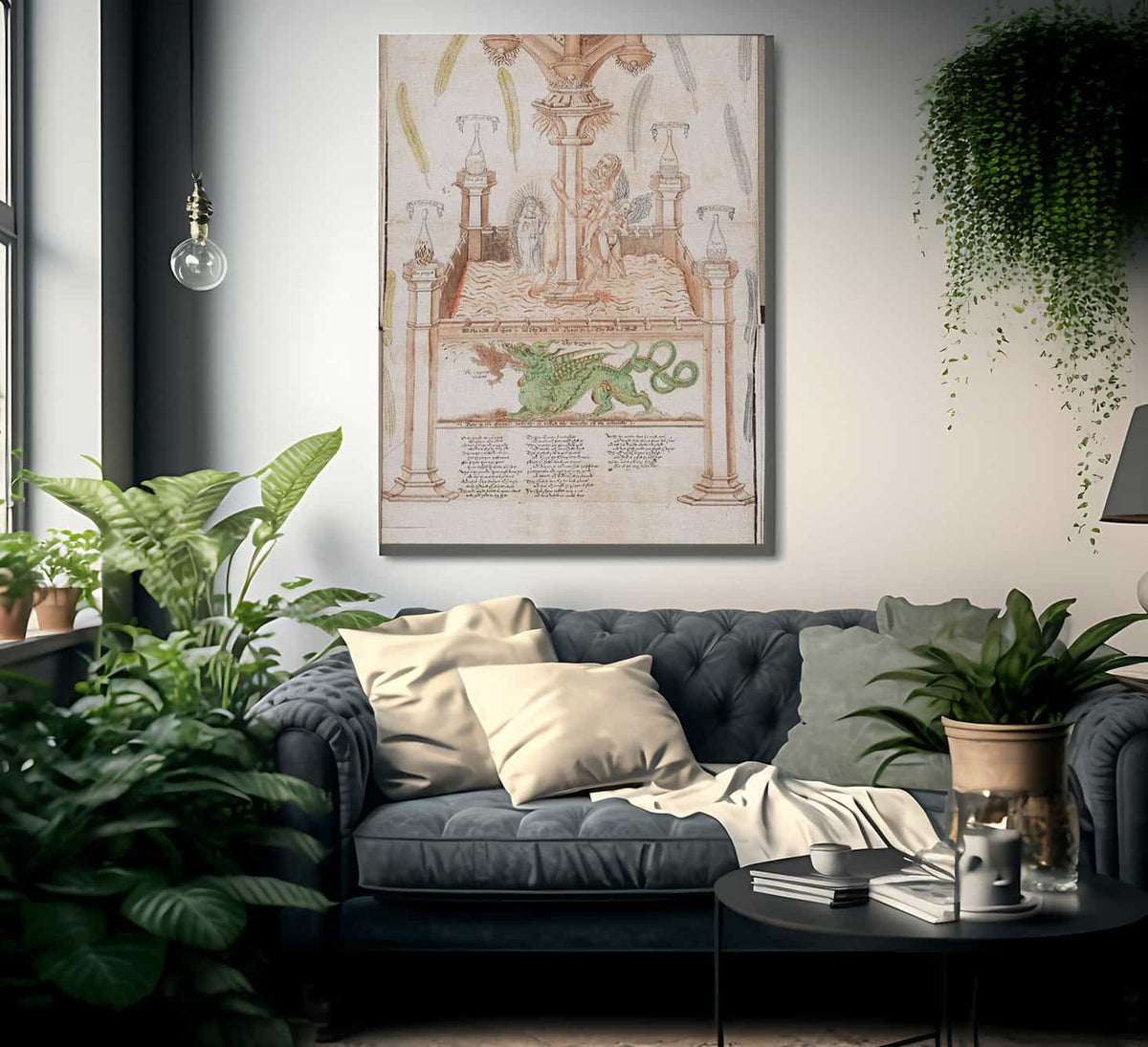 Scroll Beinecke Version Panels 6 7 1570 By George Ripley Fine Art Print