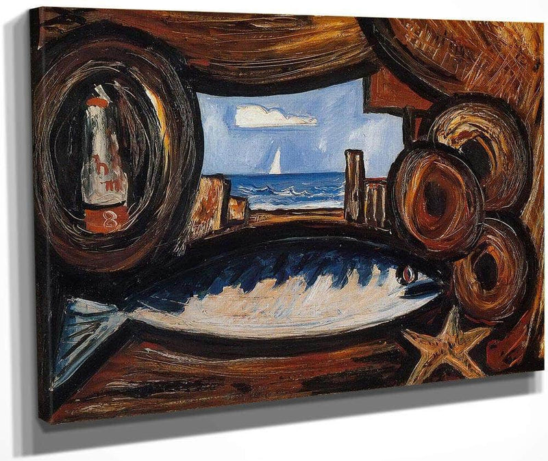 Sea View New England By Marsden Hartley Fine Art Print
