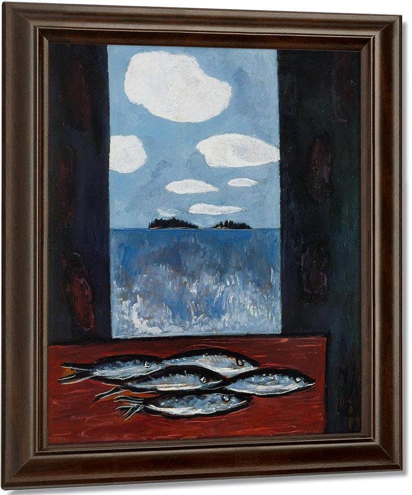 Sea Window Tinker Mackerel By Marsden Hartley Fine Art Print