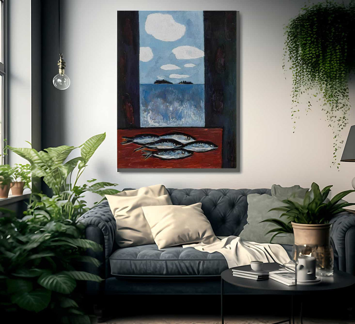 Sea Window Tinker Mackerel By Marsden Hartley Fine Art Print