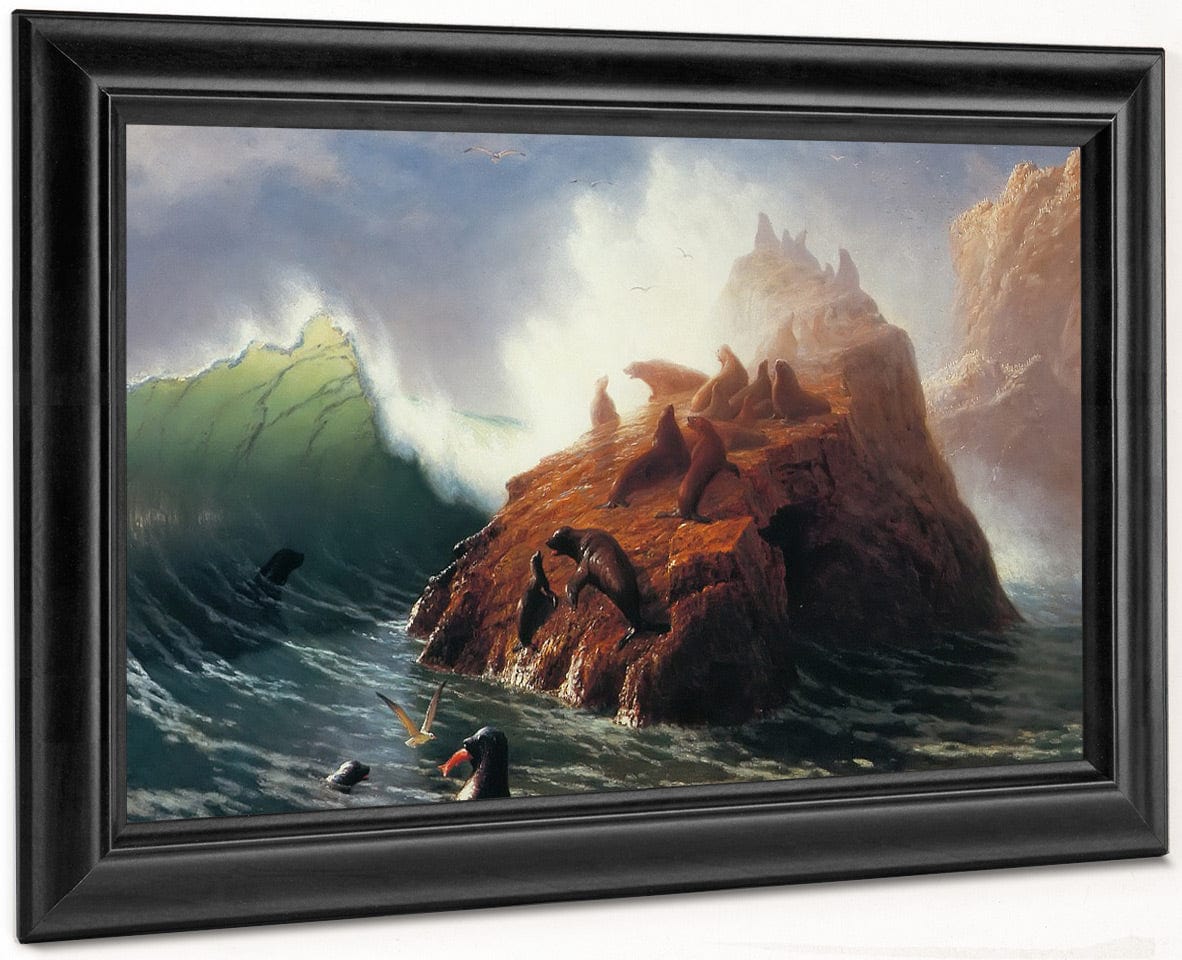 Seal Rock By Albert Bierstadt Fine Art Print