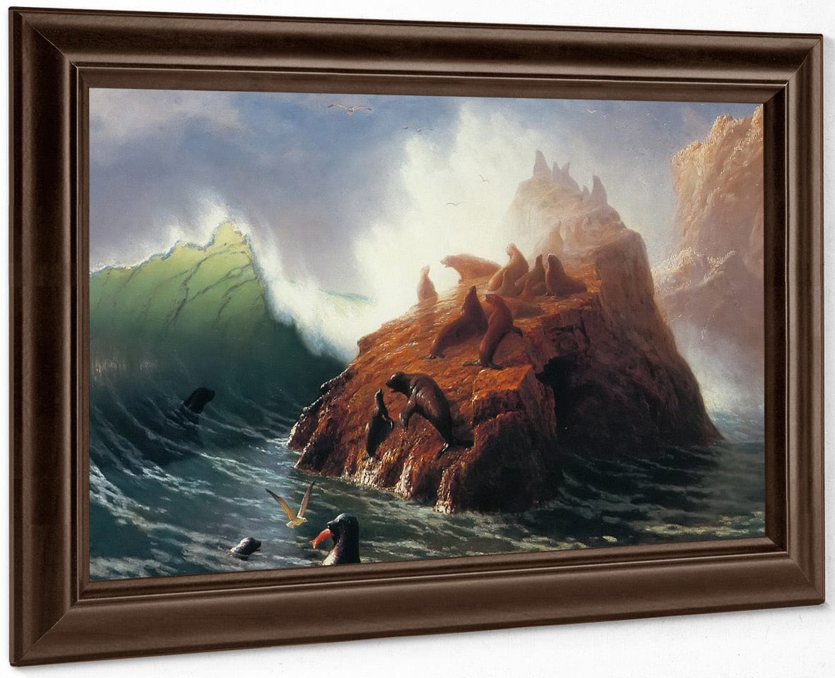 Seal Rock By Albert Bierstadt Fine Art Print
