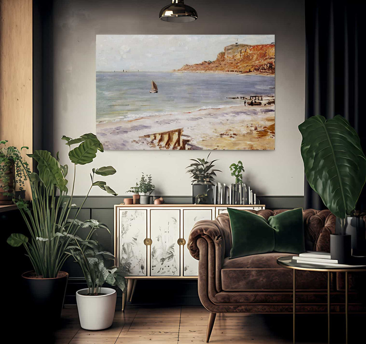 Seascape At Sainte Adresse By Claude Monet Fine Art Print