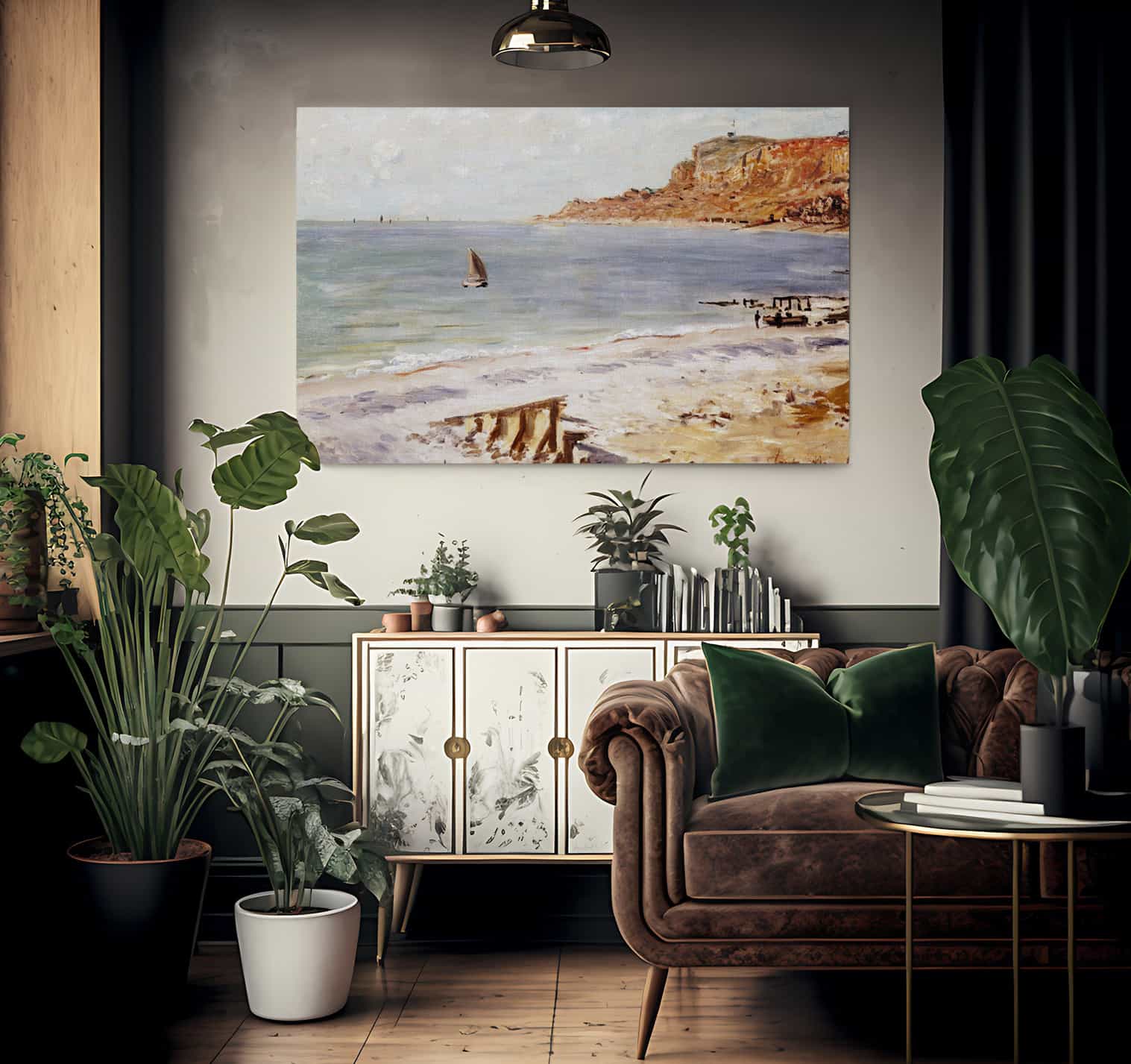 Seascape At Sainte Adresse By Claude Monet Fine Art Print