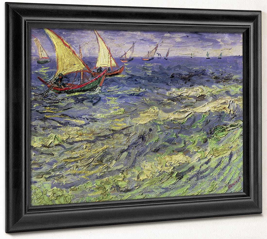Seascape At Saintes Maries (View Of Mediterranean) By Vincent Van Gogh Fine Art Print