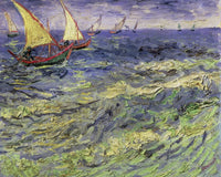 Seascape At Saintes Maries (View Of Mediterranean) By Vincent Van Gogh Fine Art Print