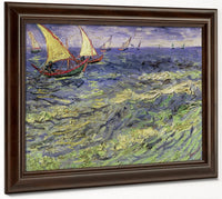 Seascape At Saintes Maries (View Of Mediterranean) By Vincent Van Gogh Fine Art Print