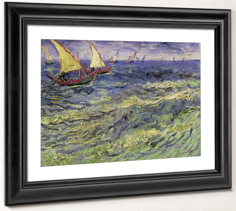 Seascape At Saintes Maries (View Of Mediterranean) By Vincent Van Gogh Fine Art Print