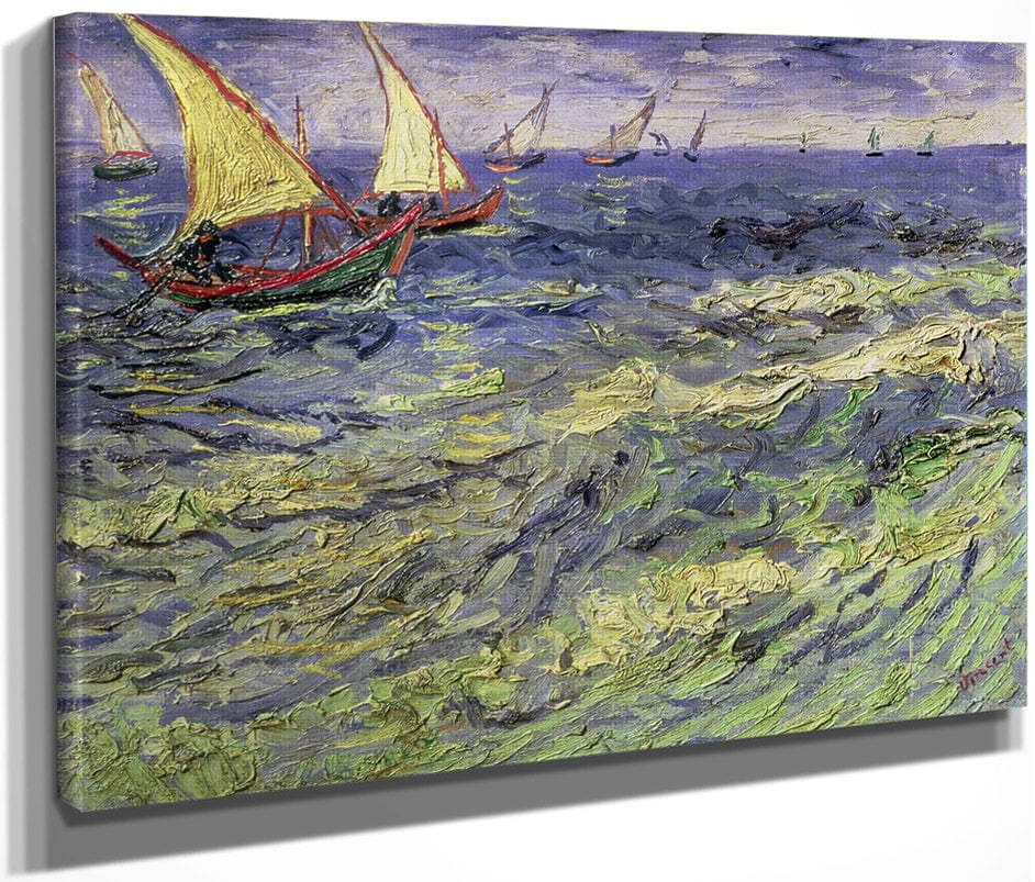 Seascape At Saintes Maries (View Of Mediterranean) By Vincent Van Gogh Fine Art Print
