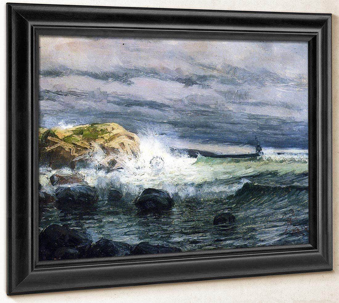 Seascape Jetty1 By Henry Ossawa Tanner Fine Art Print