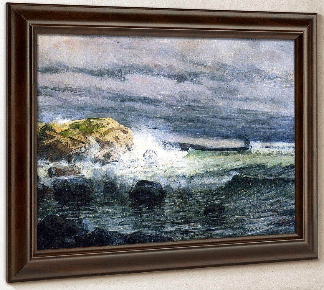 Seascape Jetty1 By Henry Ossawa Tanner Fine Art Print