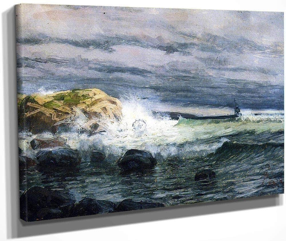 Seascape Jetty1 By Henry Ossawa Tanner Fine Art Print