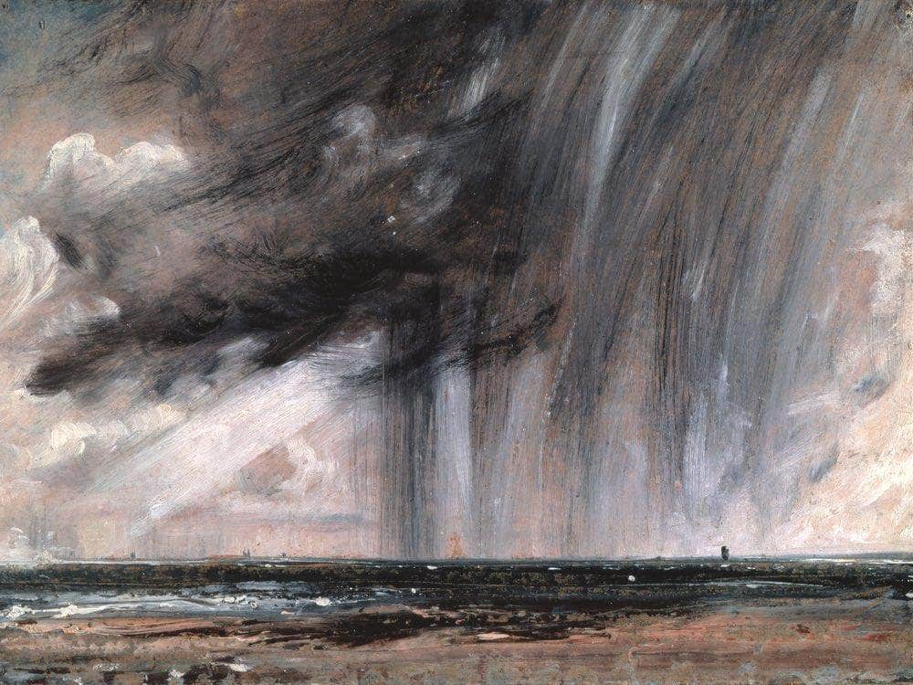 Seascape Study With Rain Cloud 1827 By John Constable Fine Art Print