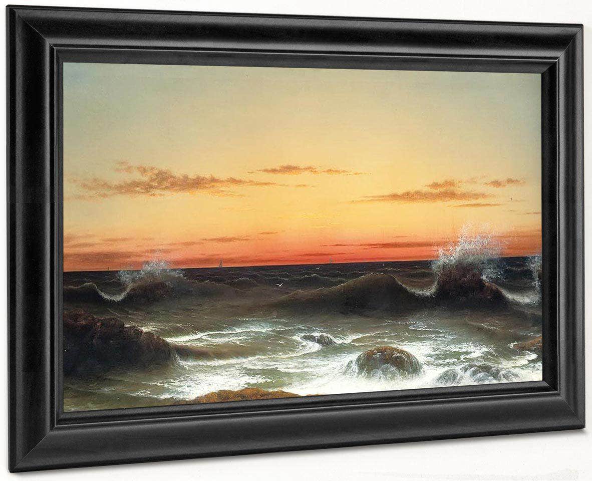 Seascape Sunset By Martin Johnson Heade Fine Art Print