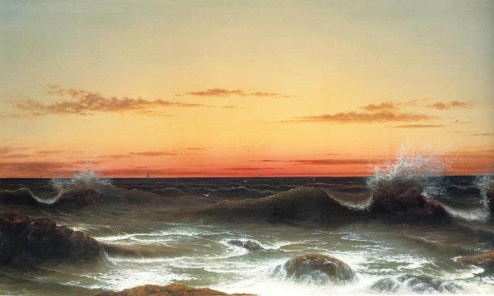 Seascape Sunset By Martin Johnson Heade Fine Art Print