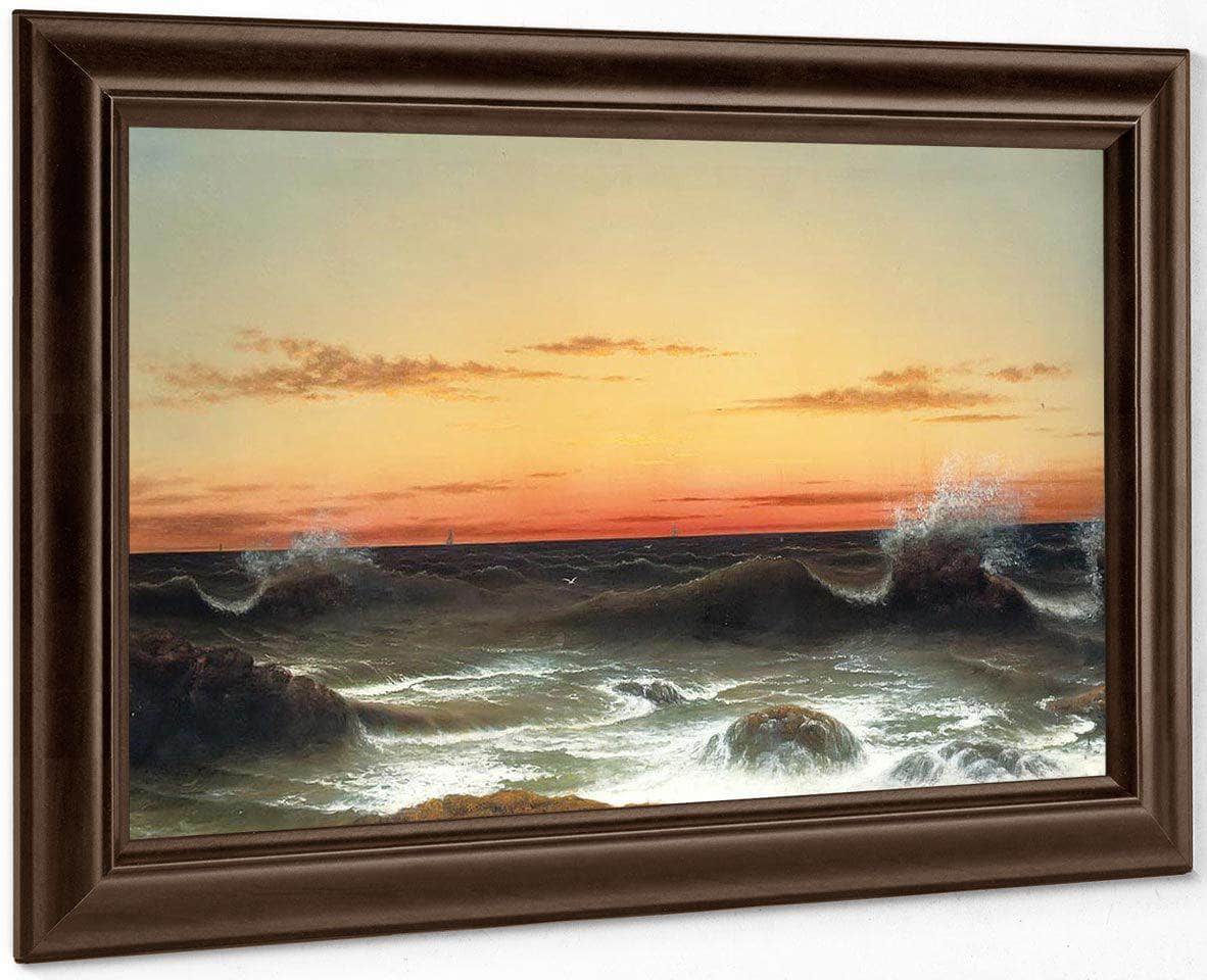 Seascape Sunset By Martin Johnson Heade Fine Art Print