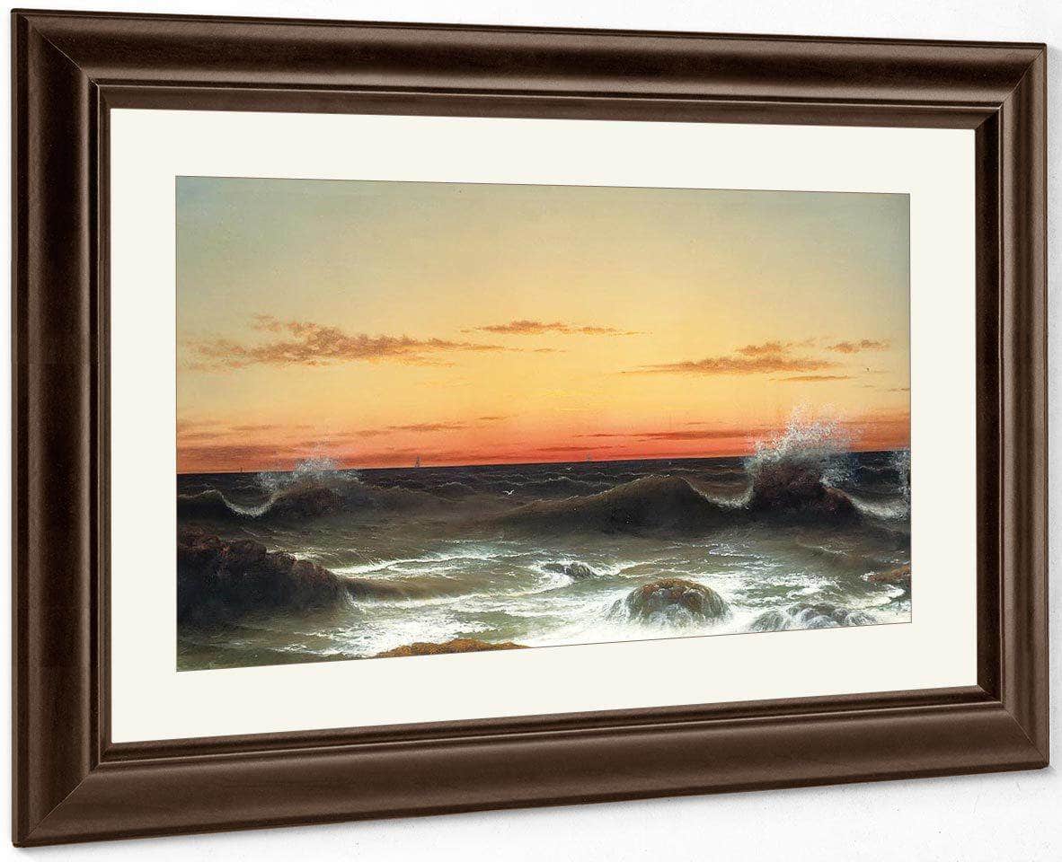 Seascape Sunset By Martin Johnson Heade Fine Art Print