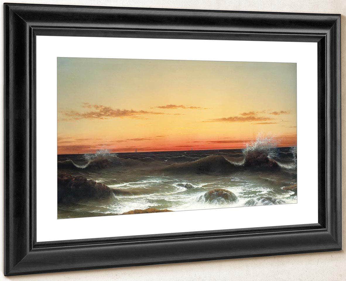 Seascape Sunset By Martin Johnson Heade Fine Art Print
