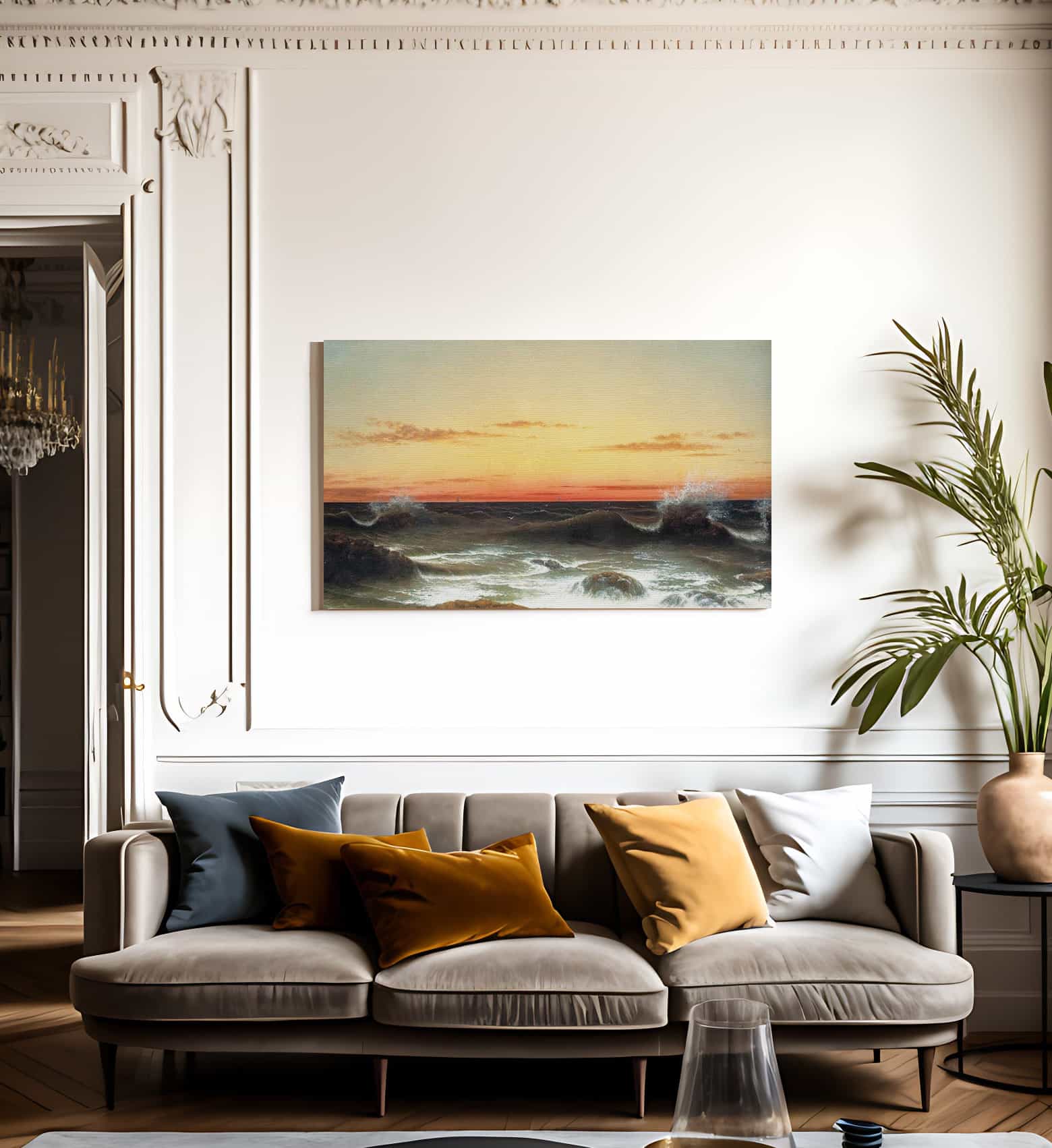 Seascape Sunset By Martin Johnson Heade Fine Art Print