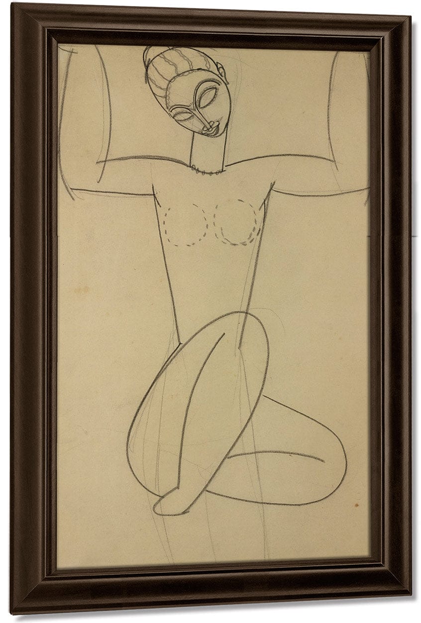 Seated Caryatid By Amedeo Modigliani Fine Art Print