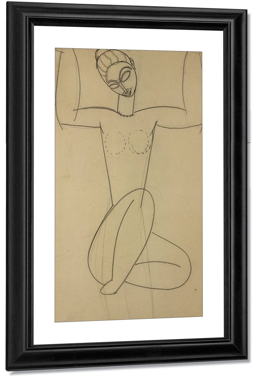 Seated Caryatid By Amedeo Modigliani Fine Art Print