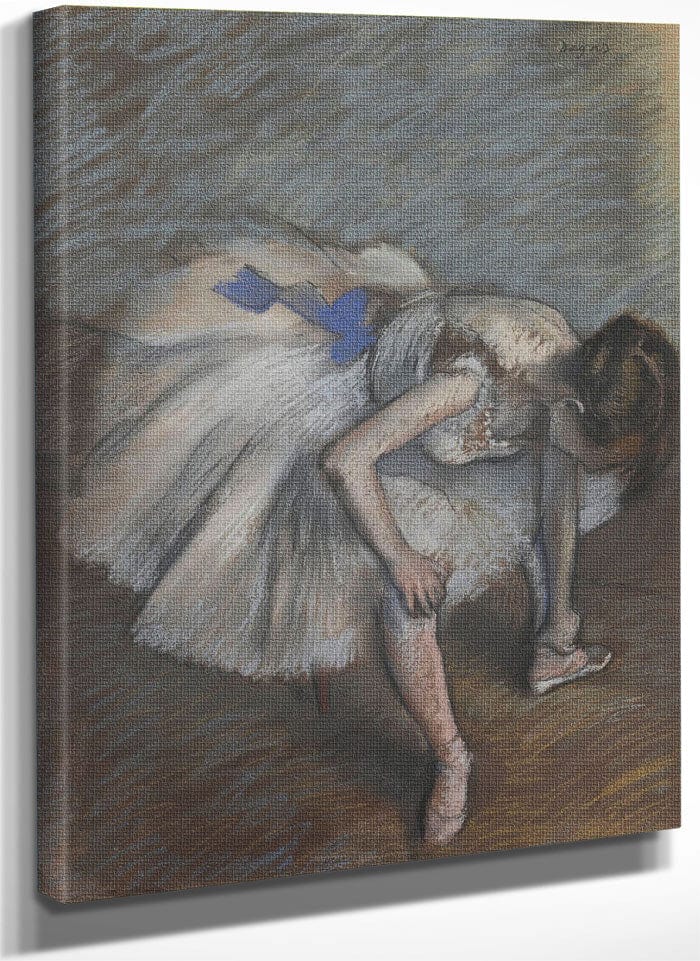 Seated Dancer Leaning Forward, Massaging Her Left Foot By Edgar Degas Fine Art Print