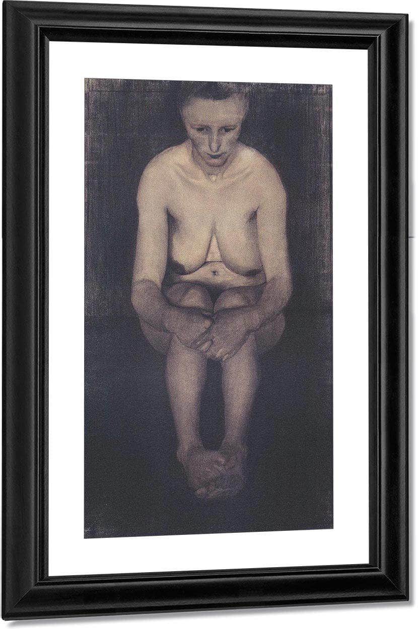 Seated Female Nude By Paula Modersohn Becker Fine Art Print