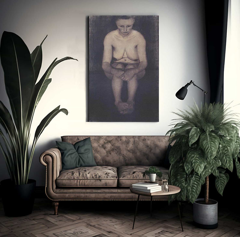 Seated Female Nude By Paula Modersohn Becker Fine Art Print
