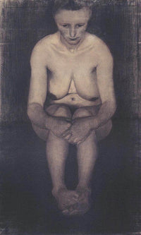 Seated Female Nude By Paula Modersohn Becker Fine Art Print